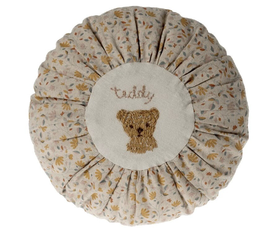 Maileg Cushion Round Small, Teddy Bear