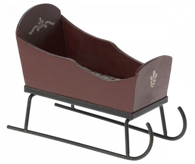 Maileg Sleigh, Mouse Red