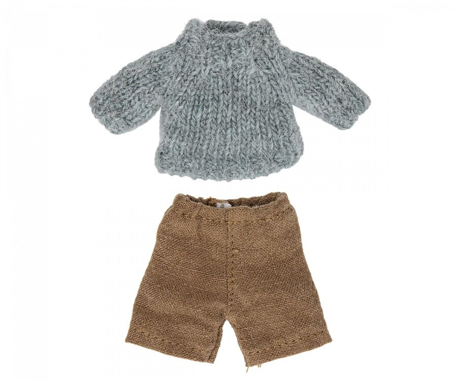 Maileg Knitted Sweater &amp; Pants, Big Brother 