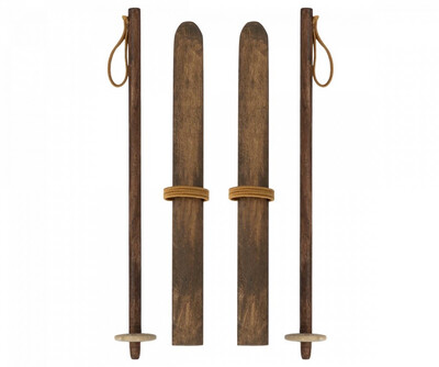Maileg Ski and Poles, Mum &amp; Dad Mouse