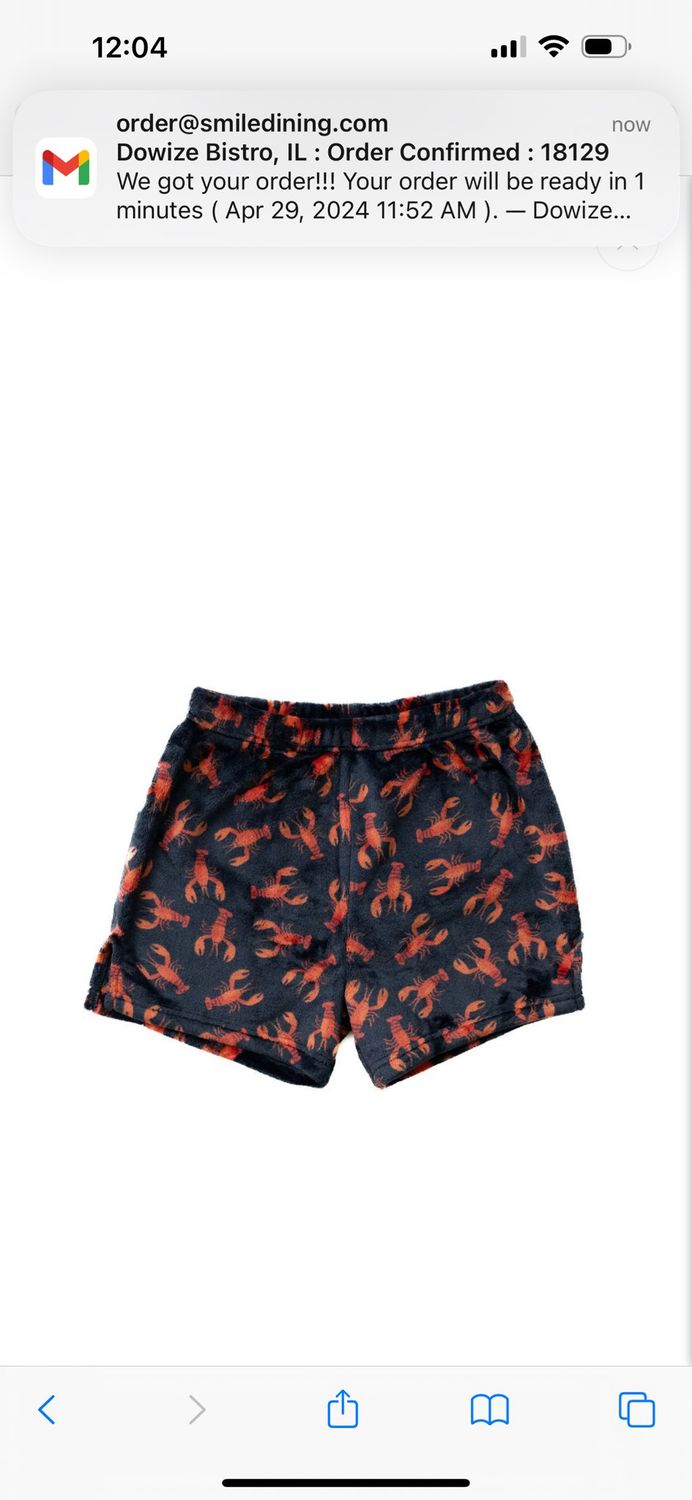 Macaron + Me Navy Lobster Shorts