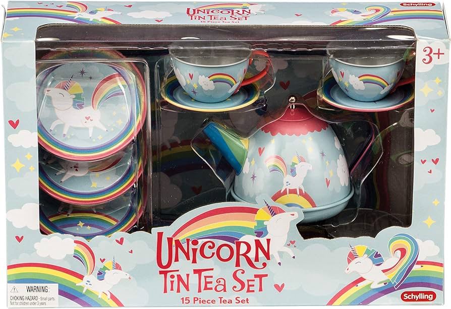 Schylling Unicorn Tin Tea Set 