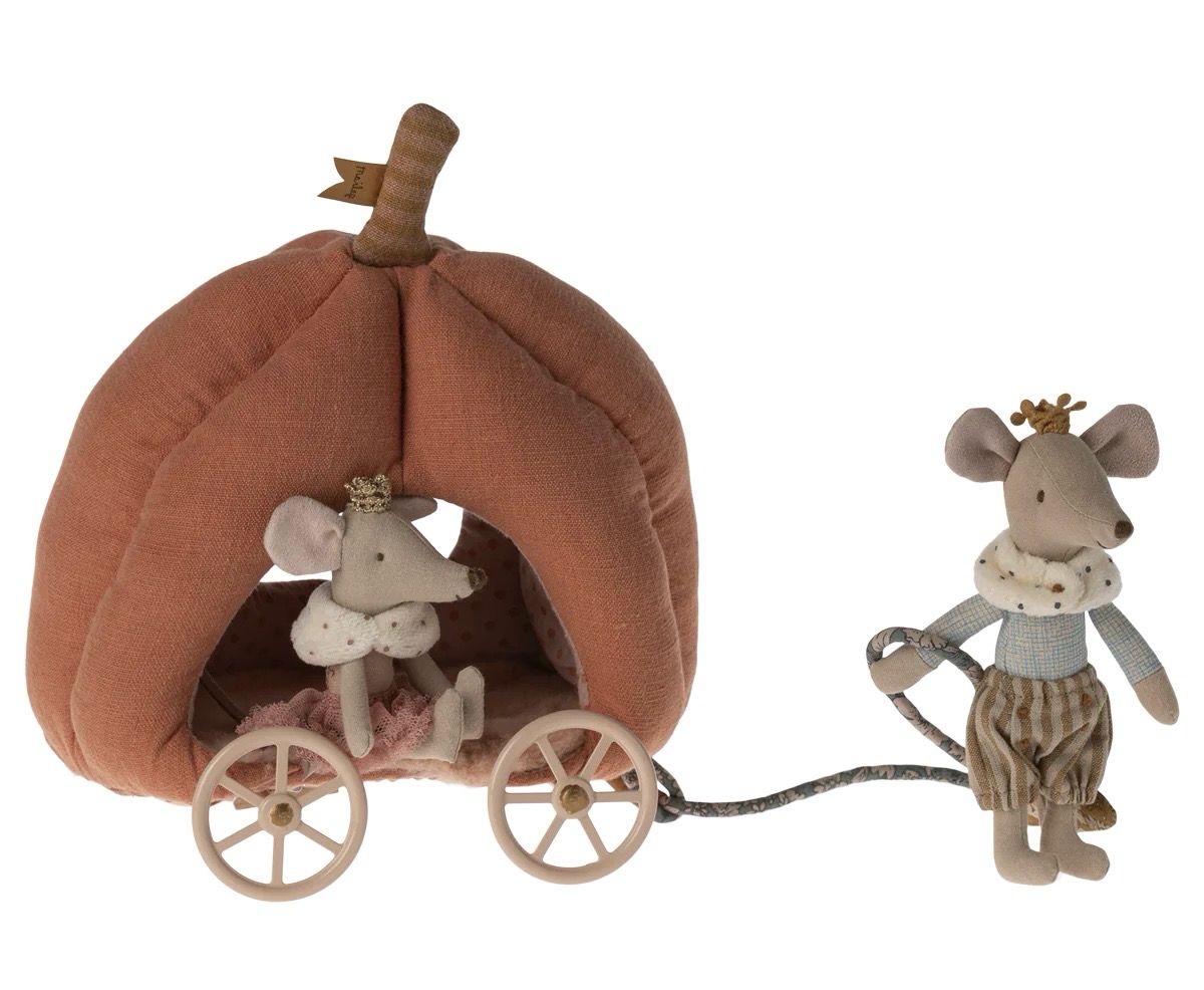 Maileg Pumpkin Carriage, Mouse