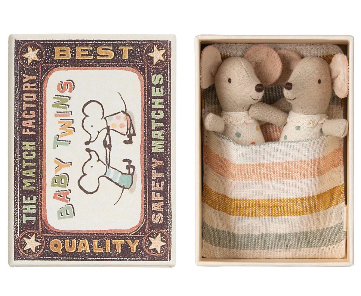 Maileg Baby Mice, Twins in Box