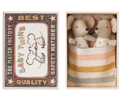 Maileg Baby Mice, Twins in Box