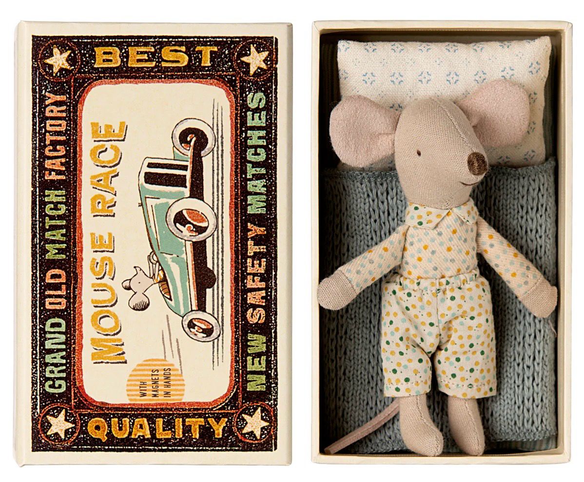 Maileg Little Brother Mouse in Matchbox