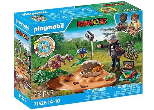 Playmobil Stegosaurus Nest with Egg Thief 