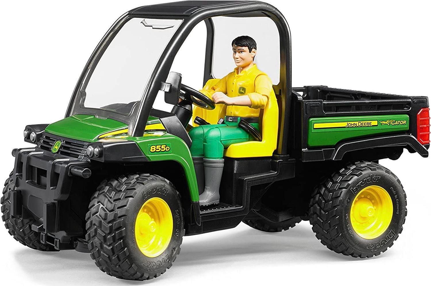 Bruder J Deere Gator/Driver XUV 855D with driver