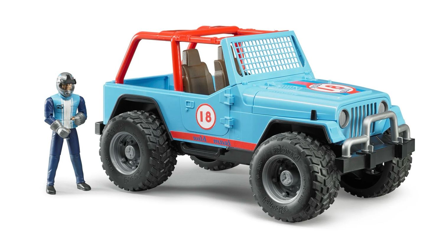Bruder Jeep Cross Country Blue Racer w Driver 