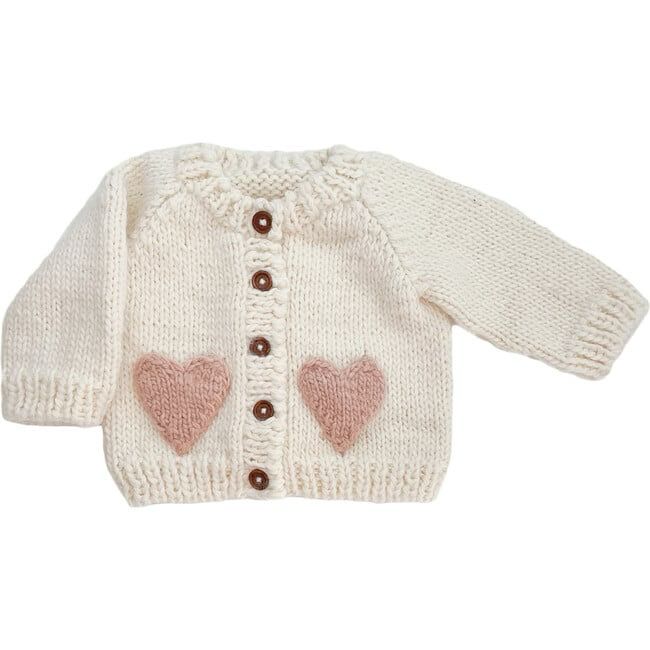 The Blueberry Bill Heart Cardigan Blush The Blueberry Bill Heart Cardigan Blush