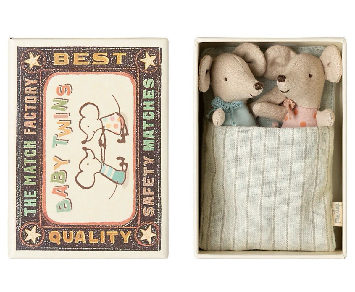 Maileg Baby Mice, Twins in Box