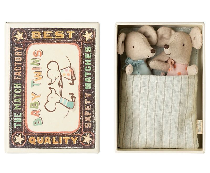 Maileg Baby Mice, Twins in Box
