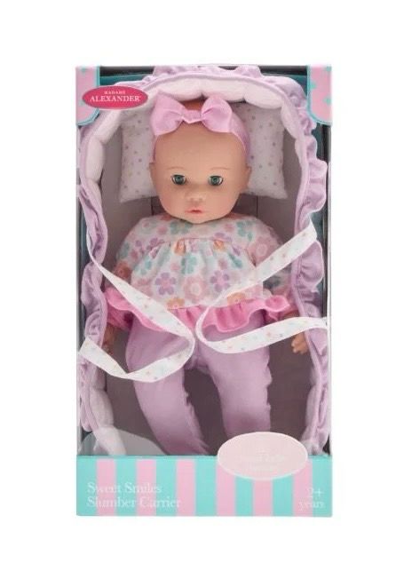 Madame Alexander 14"Sweet Smiles Slumber Carrier