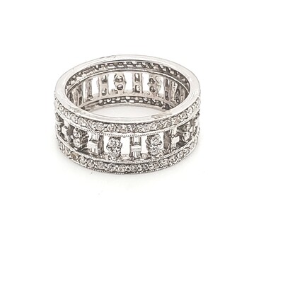 Ladies Baguette & Rounds Eternity Band Ladies Baguette & Rounds Eternity Band