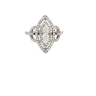 Ladies White Gold Diamond Ring Ladies White Gold Diamond Ring