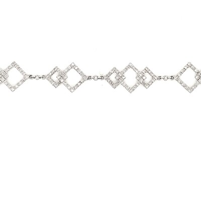 Ladies White Gold Diamond Bracelet