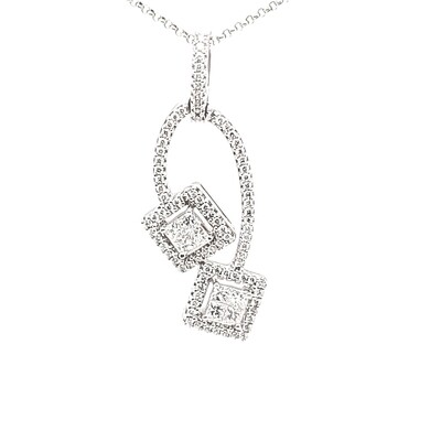 Ladies White Gold Diamond Pendant Ladies White Gold Diamond Pendant