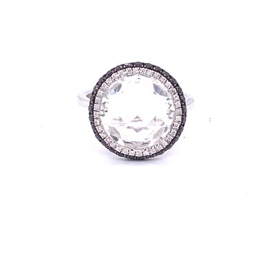 Ladies White Gold White Quartz Ring Ladies White Gold White Quartz Ring
