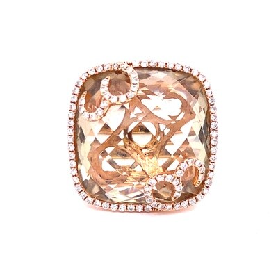Ladies Rose Gold Smoky Topaz Ring Ladies Rose Gold Smoky Topaz Ring