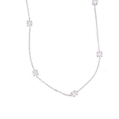 Ladies White Gold Diamond Necklace Ladies White Gold Diamond Necklace