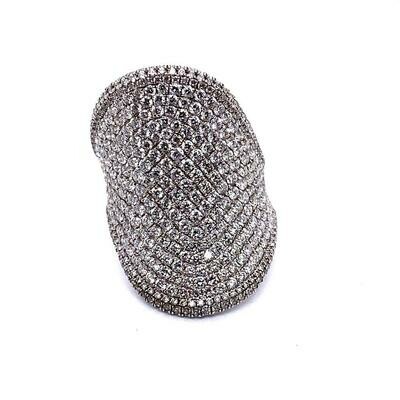 Ladies White Gold Pave Diamond Ring Ladies White Gold Pave Diamond Ring