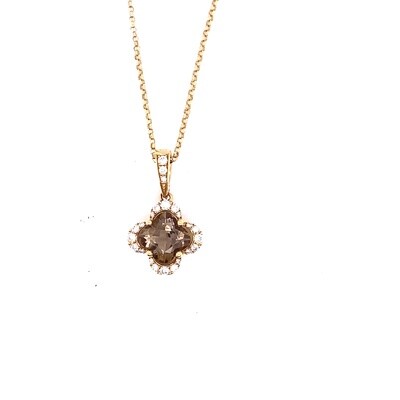 Ladies Yellow Gold Smoky Topaz Pendant Ladies Yellow Gold Smoky Topaz Pendant