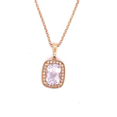 Ladies Rose Gold Amethyst Necklace Ladies Rose Gold Amethyst Necklace