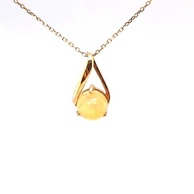 Ladies Yellow Gold Opal Pendant Ladies Yellow Gold Opal Pendant