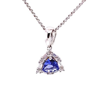 Ladies Silver Tanzanite Necklace Ladies Silver Tanzanite Necklace