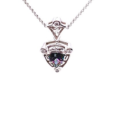 Ladies White Gold Rainbow Topaz Pendant Ladies White Gold Rainbow Topaz Pendant