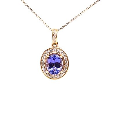 Ladies Yellow Gold Tanzanite Pendant Ladies Yellow Gold Tanzanite Pendant