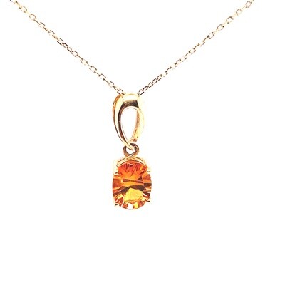 Ladies Yellow Gold Citrine Necklace Ladies Yellow Gold Citrine Necklace