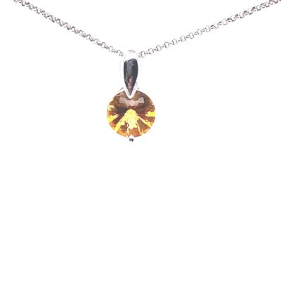 Ladies White Gold Citrine Pendant Ladies White Gold Citrine Pendant