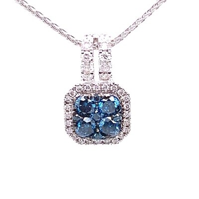 Blue Diamond Pendant & Ring Set Blue Diamond Pendant & Ring Set
