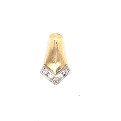 Ladies White & Yellow Gold Diamond Pendant Ladies White & Yellow Gold Diamond Pendant