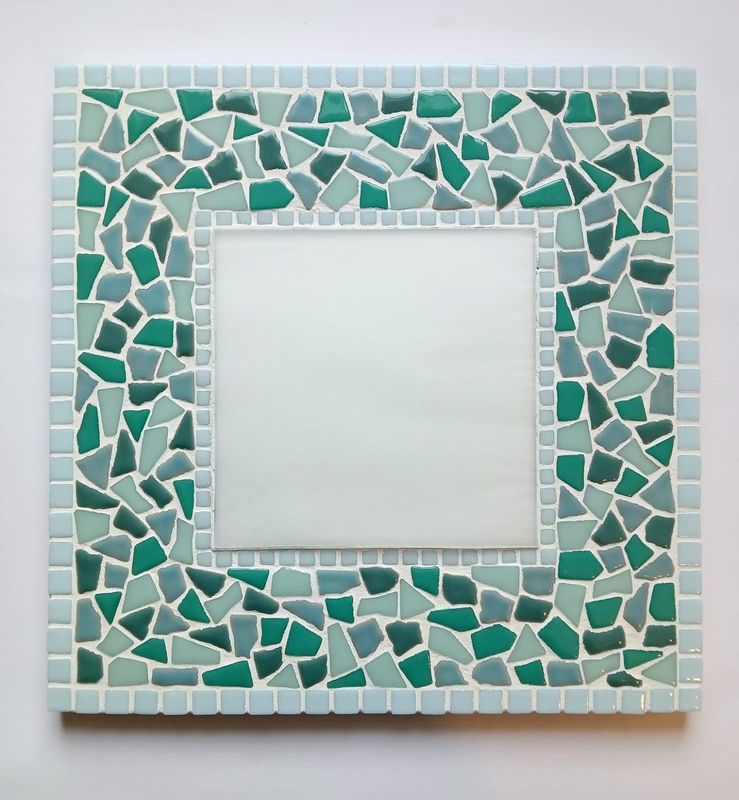 Teal Mirror Jigsaw Mosaic Kit