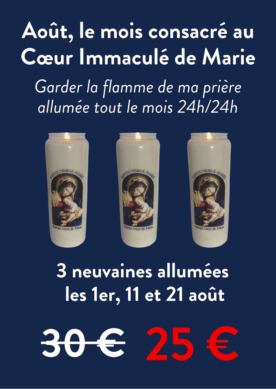 &quot; Août, le mois consacré au Coeur Immaculé de Marie &quot;