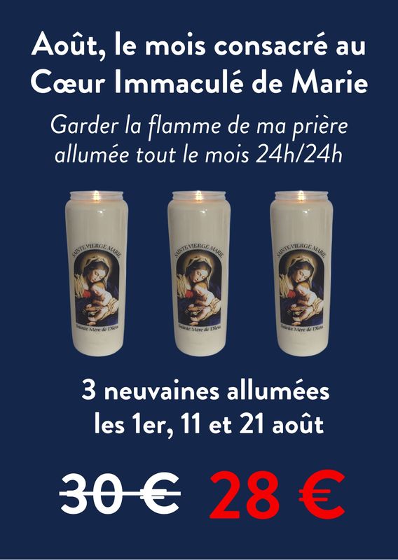 " Août, le mois consacré au Coeur Immaculé de Marie "