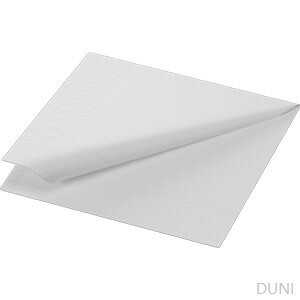 DUNI Zelltuch Tissue-Serviette 24 x 24 cm Weiß 3-lagig