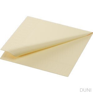 DUNI Zelltuch Tissue-Serviette 24 x 24 cm Cream 3-lagig, 250 Stück