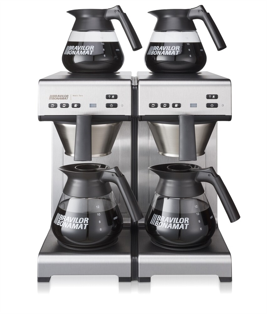 Bravilor Bonamat Matic Twin 230V oder 400V inkl. 4 Glaskannen 1,7l