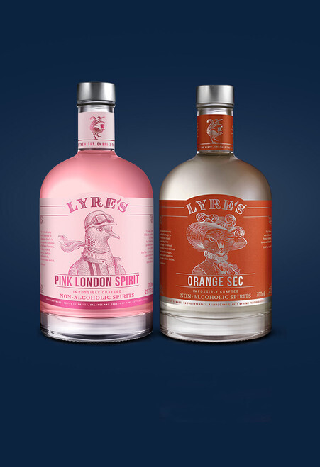 Lyre's Pink London Cosmopolitan-Set - ALKOHOLFREI je 700ml Pink London Dry & Orange Sec