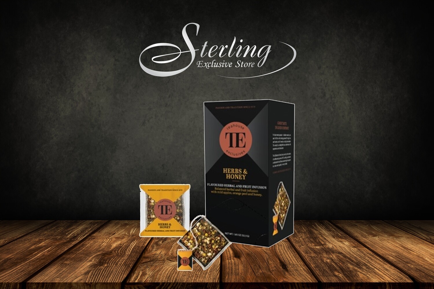 TEAHOUSE Luxury Bag - Herbs &amp; Honey Kräuter &amp; Honig Tee 15x3,5g Apfel Orange