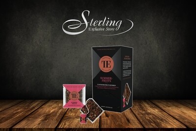 TEAHOUSE Exclusives Luxury Bag - Summerfruits Sommerfrüchte Tee (15x3,5g) Hibiskus Apfel Orange Himbeere
