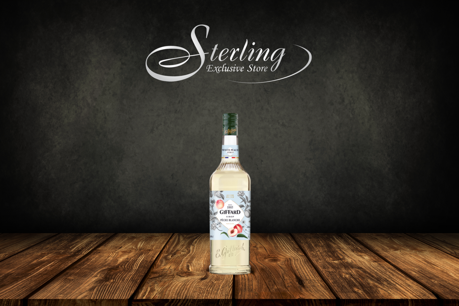 GIFFARD Weißer Pfirsich Sirup, 1.000ml SONDERPREIS Mindeshaltbarkeit: 21.07.25