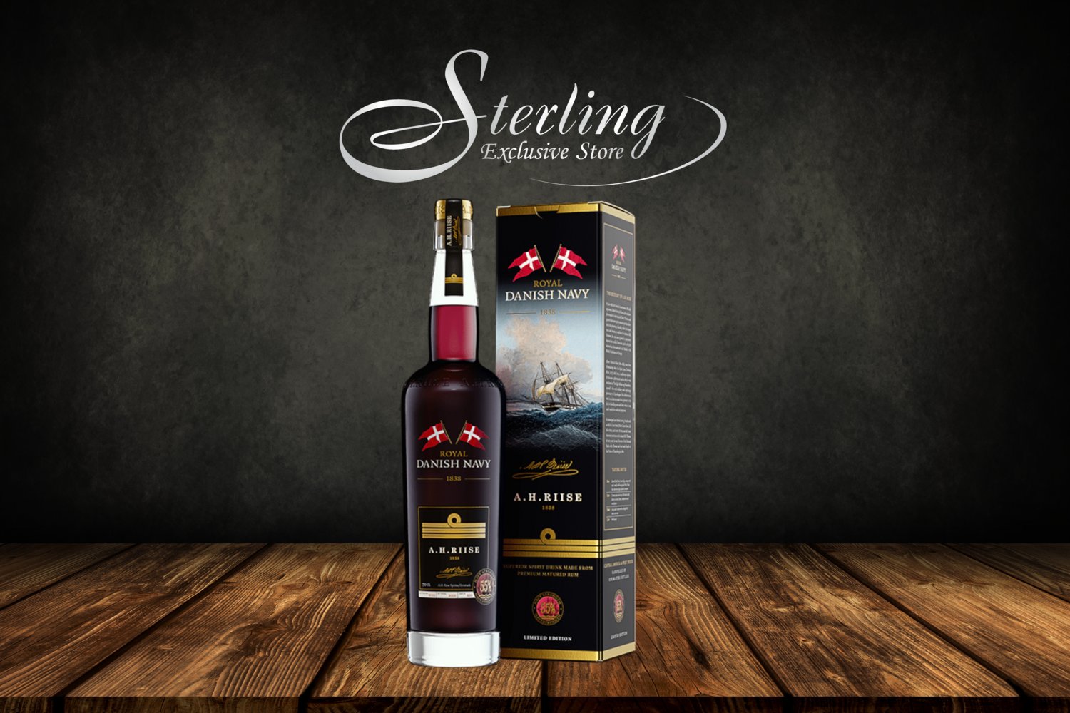 A.H. Riise Royal Danish Navy Strength 55% 700ml in Geschenkverpackung