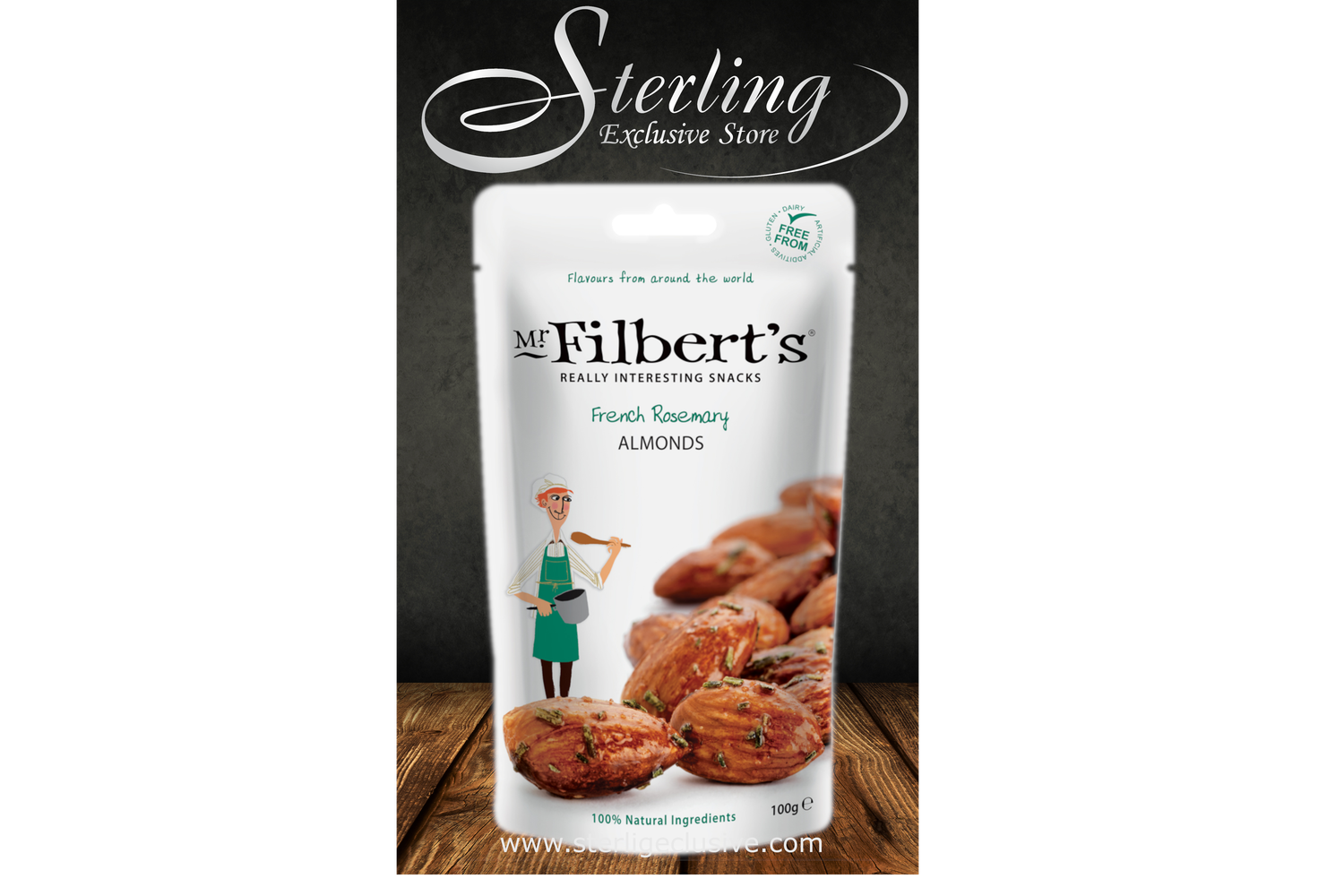 Mr. Filberts French Rosemary Almonds 100g