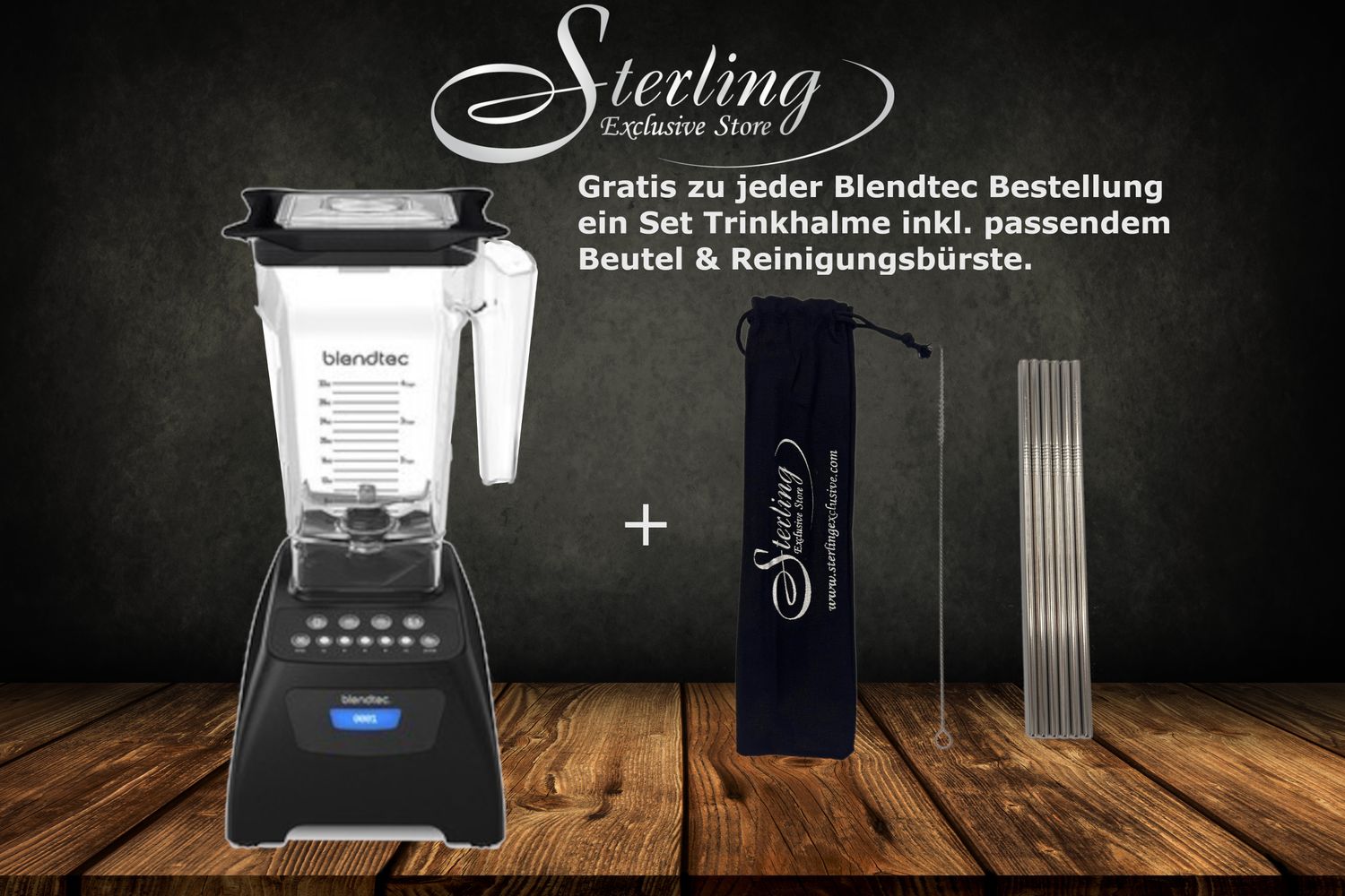 Blendtec Classic 575 schwarz inkl. FourSide Jar + Geschenk