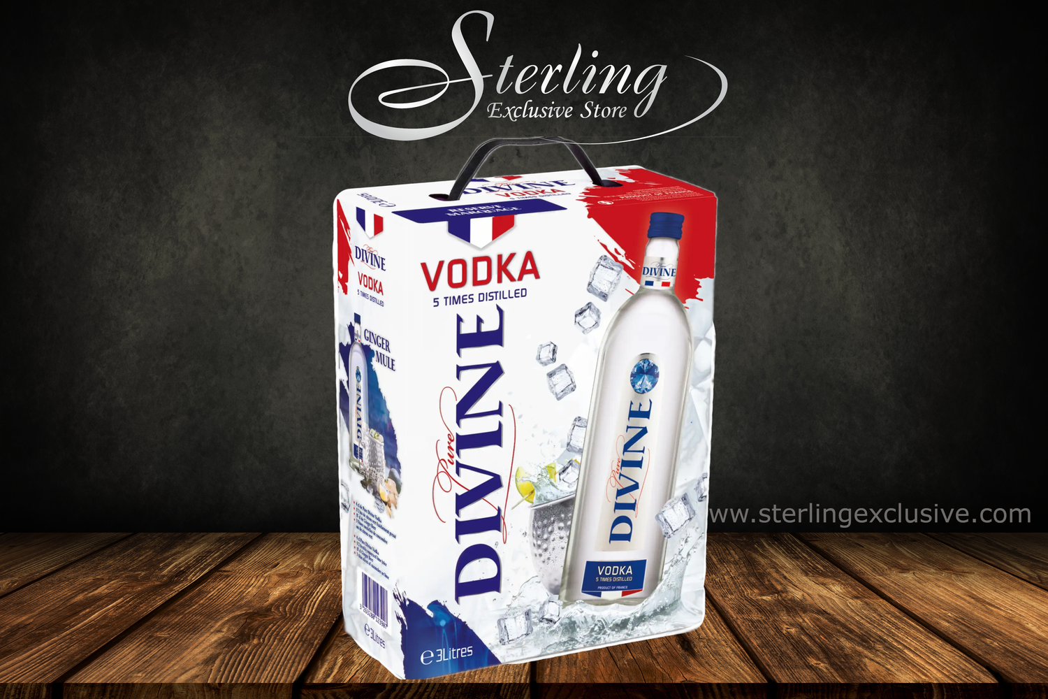 Divine Vodka Wodka 37,5% 3.000ml 3 Liter BiB (Bag in Box)