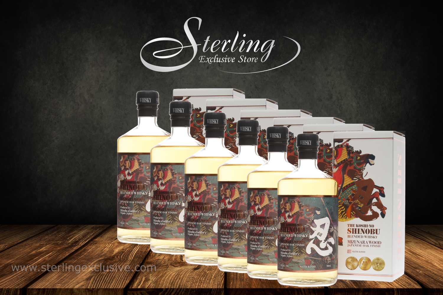 Shinobu Blended Whisky 43% 6 x 700ml